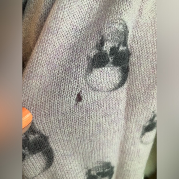 NWT Skull Cashmere Pink/Lavender Large Rectangle Skull Scarf - Picture 7 of 14